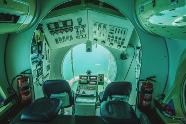 inside view of a submarine made of hybrid composite metal components