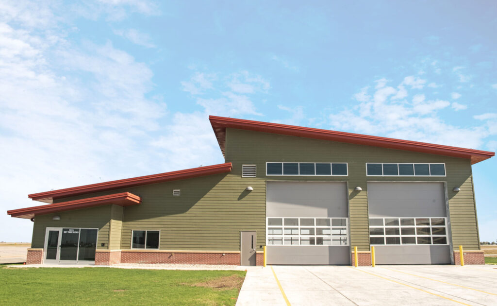 Aircraft Rescue and Firefighting Facility featuring the SMARTci building enclosure system.