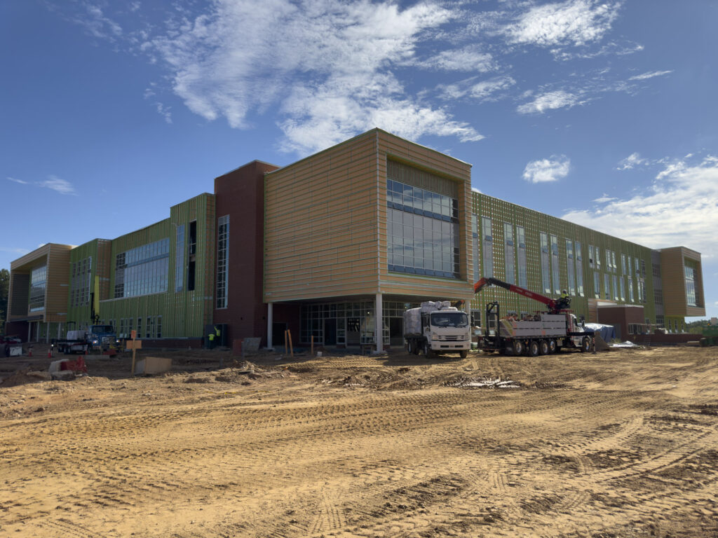 Charles W. Woodward High School features the GreenGirt CMH continuous insulation system.