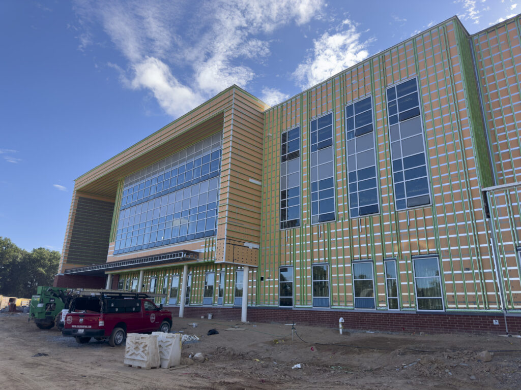 Charles W. Woodward High School features the GreenGirt CMH continuous insulation system.