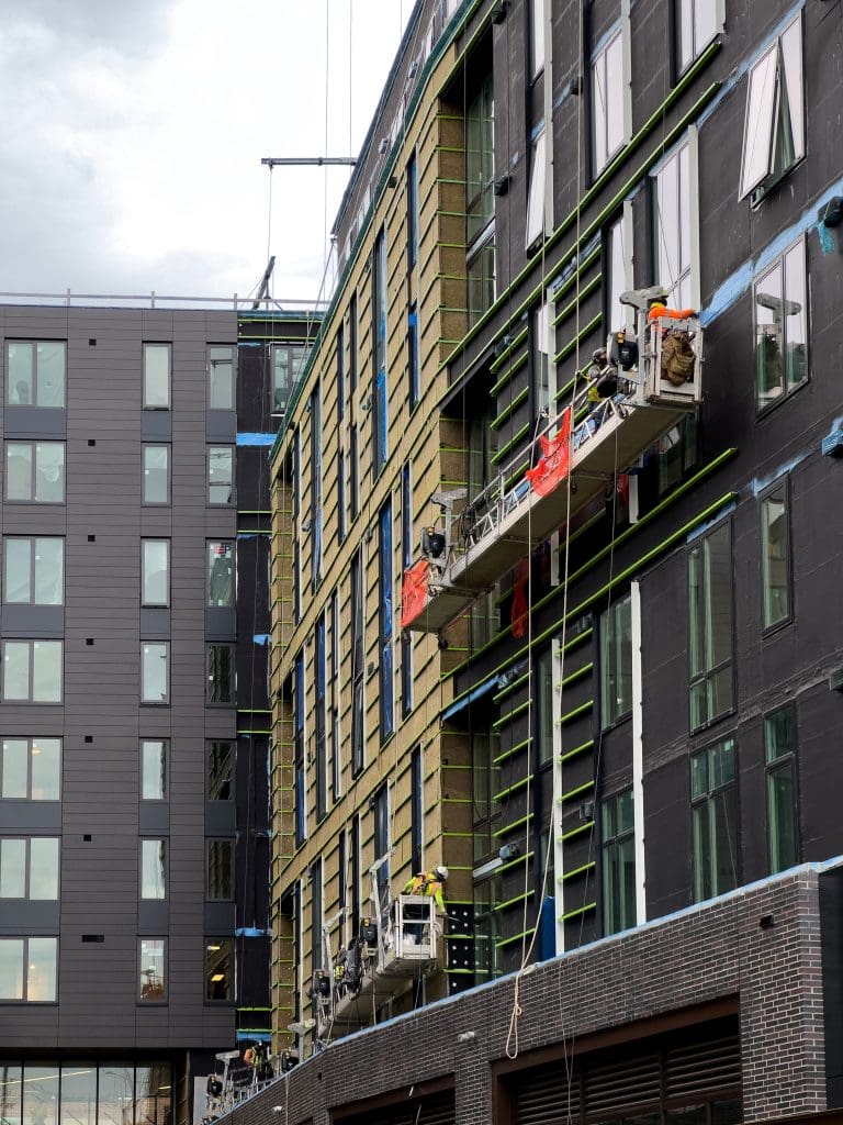 Knox Road Mixed-Use Development features the GreenGirt CMH continuous insulation system.