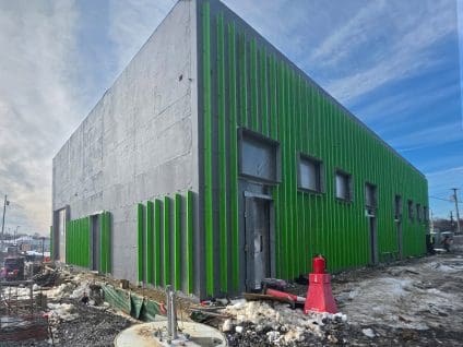 GreenGirt Max CMH continuous insulation system installed over concrete walls of the Kensico-Eastview Connection project.